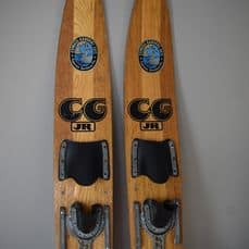 Wooden water skis